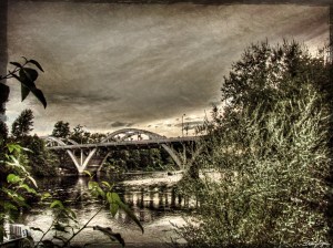 Oregon bridge and river