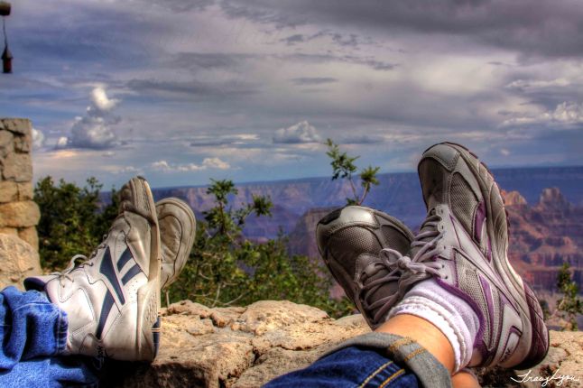 2 photographers taking in the view